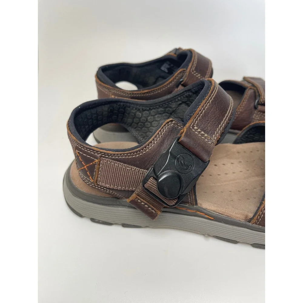 Clarks Unstructured Mens Brown Leather Sandals Size 10 Casual Gorpcore